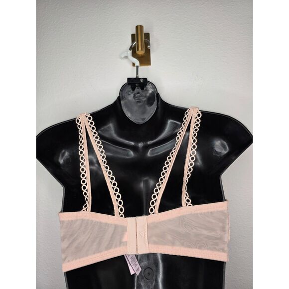 Victoria's Secret 34DDD Dream Angels Lined Plus Size Demi Bra Beige - Picture 3 of 10